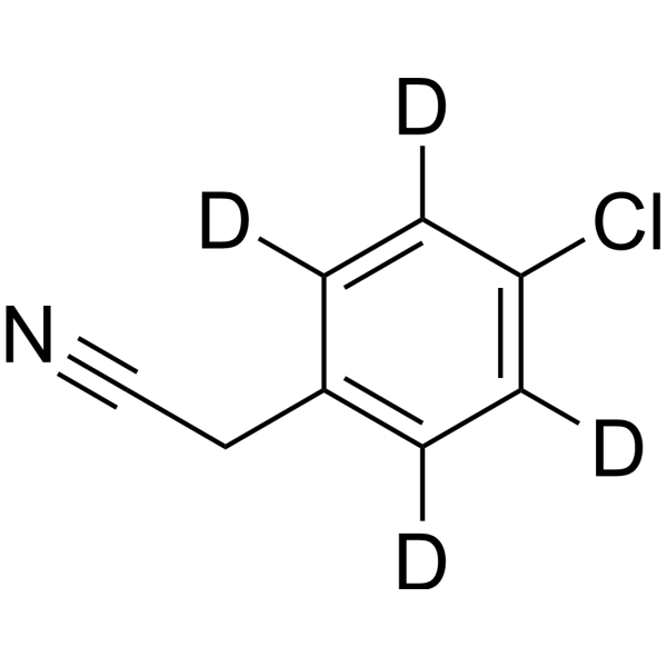 4-Chlorobenzyl cyanide-d<sub>4</sub> Chemical Structure