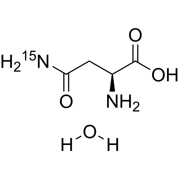 L-Asparagine-amide-<sup>15</sup>N monohydrate Chemical Structure