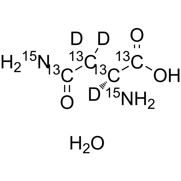 <em>L</em>-Asparagine-13C4,15N2,d3 monohydrate