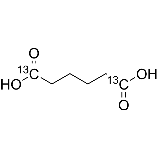 Adipic acid-<sup>13</sup>C<sub>2</sub> Chemical Structure