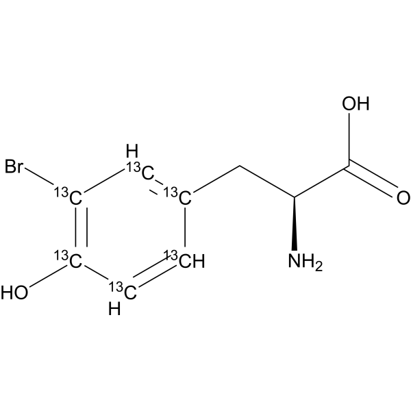 3-​Bromo-​L-​tyrosine-13C6 Chemical Structure
