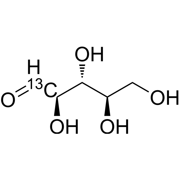 D-Ribose-<sup>13</sup>C Chemical Structure