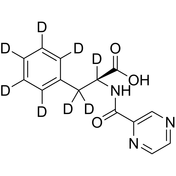 N-Pyrazinylcarbonylphenylalanine-d8 Chemical Structure
