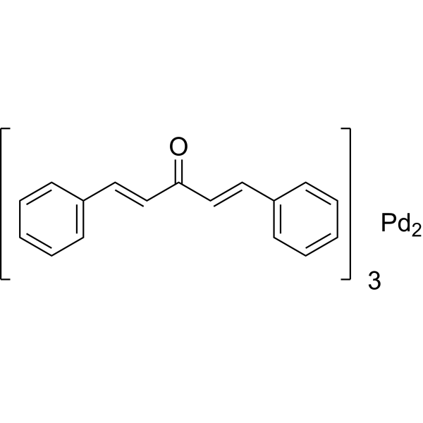 Tris(dibenzylideneacetonyl)bis-palladium Chemical Structure
