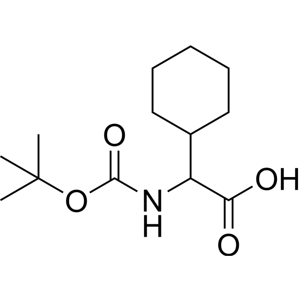2-((tert-Butoxycarbonyl)amino)-2-cyclohexylacetic acid Chemical Structure