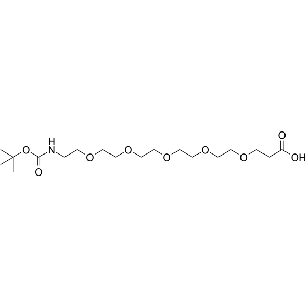 Boc-NH-PEG5-CH2CH2COOH Chemical Structure