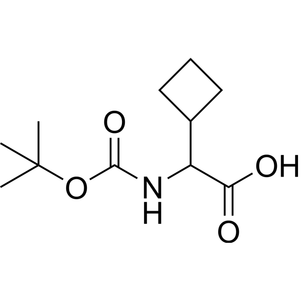 2-((tert-Butoxycarbonyl)amino)-2-cyclobutylacetic acid Chemical Structure