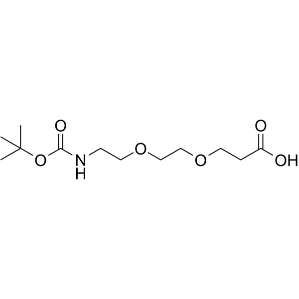 Boc-NH-PEG2-CH2CH2COOH Chemical Structure