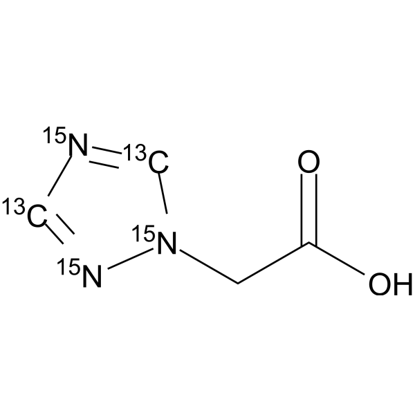 2-(1H-1,2,4-Triazol-1-yl)acetic acid-13C2, 15N3 Chemical Structure