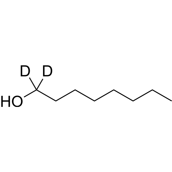 1-Octanol-d<sub>2</sub> Chemical Structure