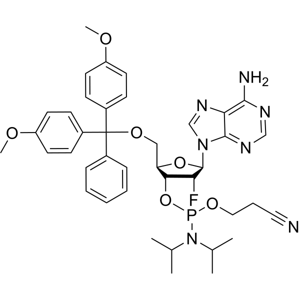 DMT-2'-F-dA Phosphoramidite Chemical Structure