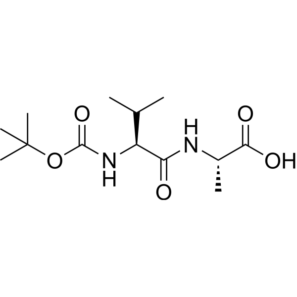(tert-Butoxycarbonyl)-L-valyl-L-alanine Chemical Structure