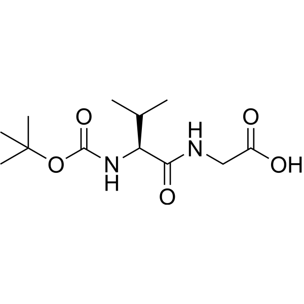 (tert-Butoxycarbonyl)-L-valylglycine Chemical Structure