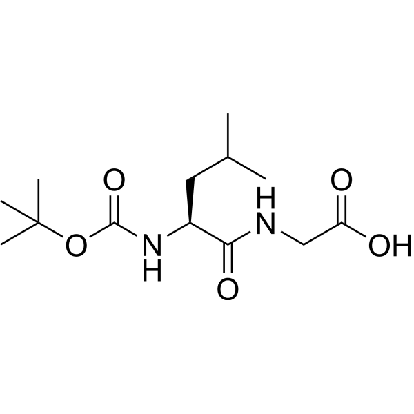 (tert-Butoxycarbonyl)-L-leucylglycine Chemical Structure