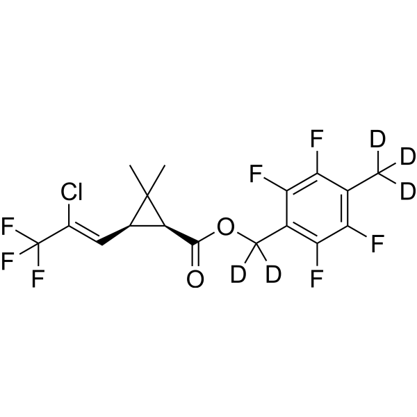 Tefluthrin-d<sub>5</sub> Chemical Structure