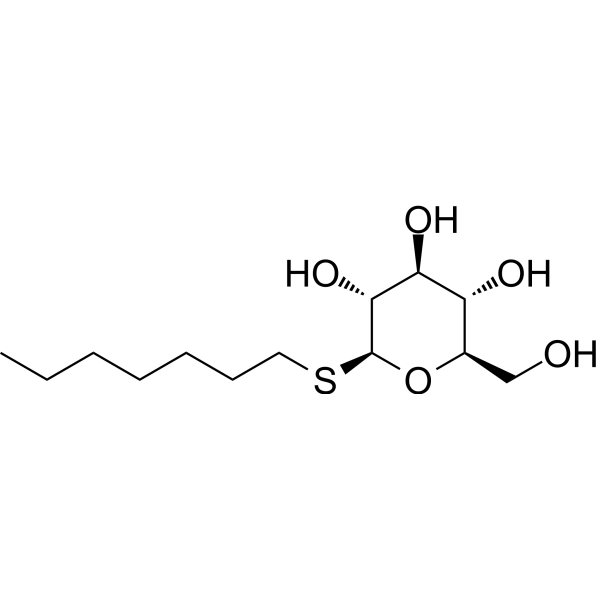 n-Heptyl β-D-thioglucoside Chemical Structure
