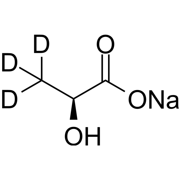 Sodium (S)-2-hydroxypropanoate-d<sub>3</sub> Chemical Structure