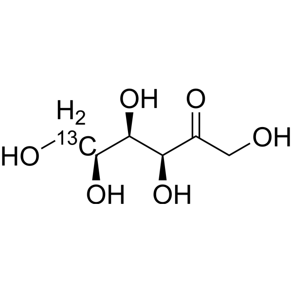 (3S,4R,5S)-1,3,4,5,6-Pentahydroxyhexan-2-one-13C-2 Chemical Structure