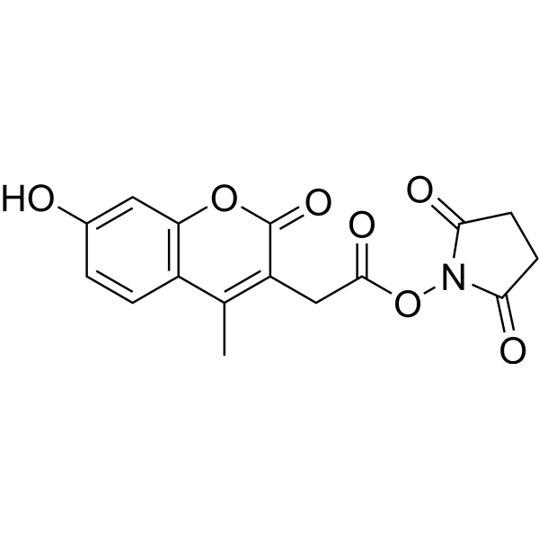 7-Hydroxy-4-methylcoumarin-3-acetic acid, SE Chemical Structure