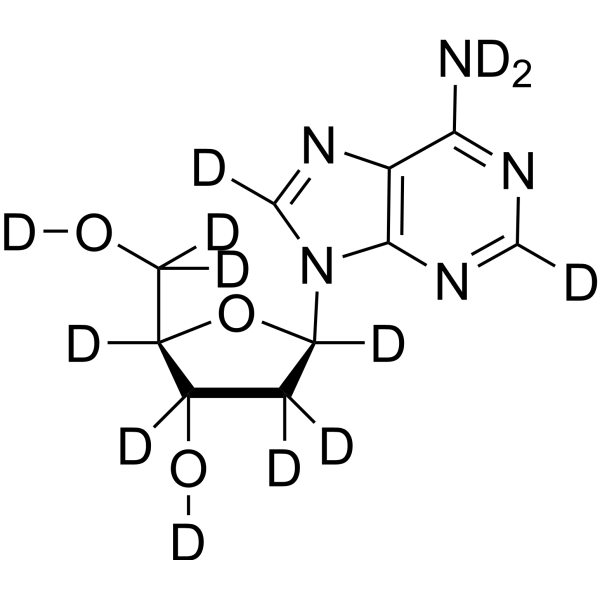 2'-Deoxyadenosine-d<sub>13</sub> Chemical Structure