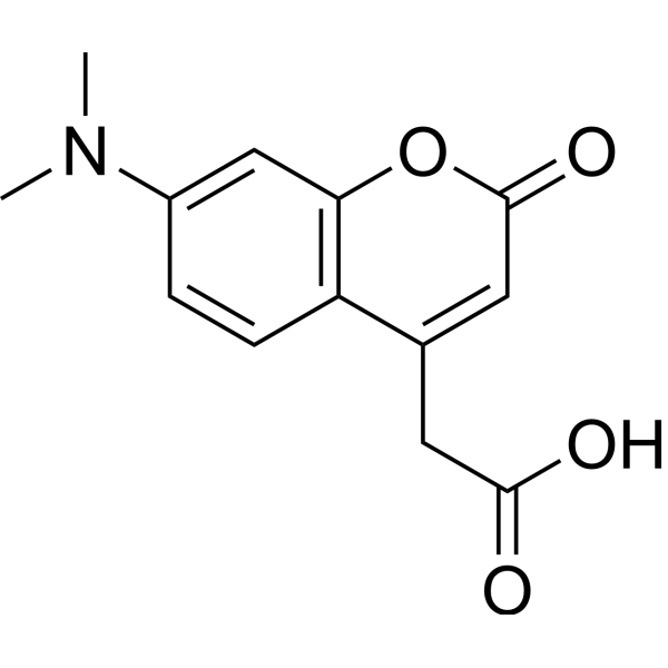 7-Dimethylaminocoumarin-4-acetic acid Chemical Structure