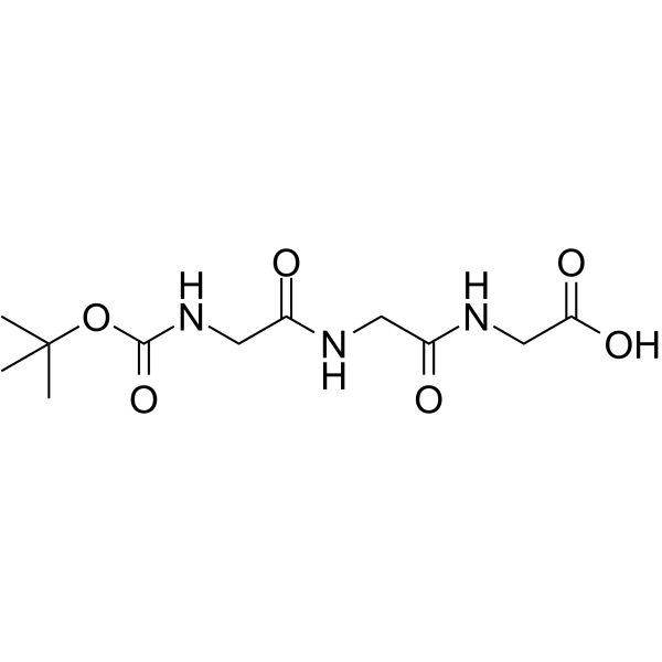 (tert-Butoxycarbonyl)glycylglycylglycine Chemical Structure