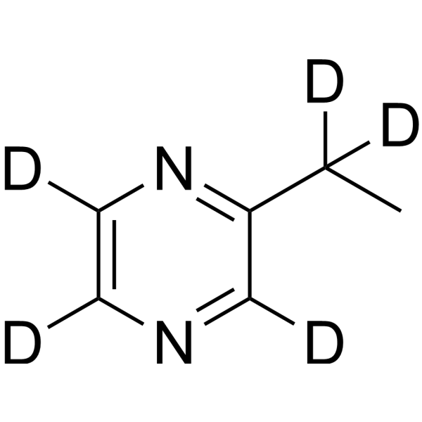 2-Ethylpyrazine-d<sub>5</sub> Chemical Structure