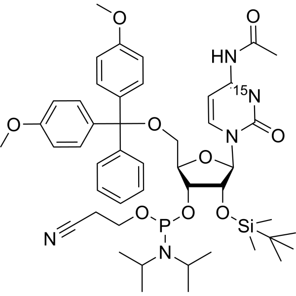 Ac-rC Phosphoramidite-<sup>15</sup>N Chemical Structure