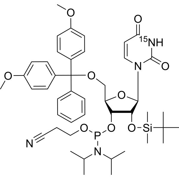 rU Phosphoramidite-<sup>15</sup>N Chemical Structure