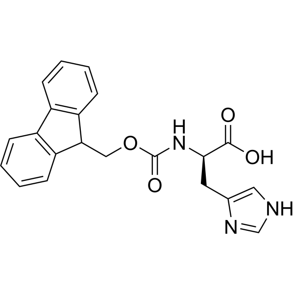 (((9H-Fluoren-9-yl)methoxy)carbonyl)-D-histidine Chemical Structure
