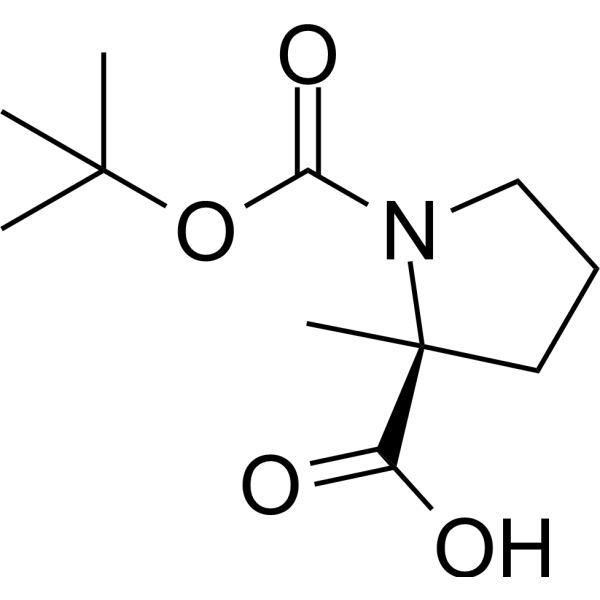 (S)-1-(tert-Butoxycarbonyl)-2-methylpyrrolidine-2-carboxylic acid Chemical Structure