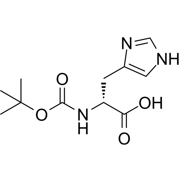 (tert-Butoxycarbonyl)-D-histidine Chemical Structure