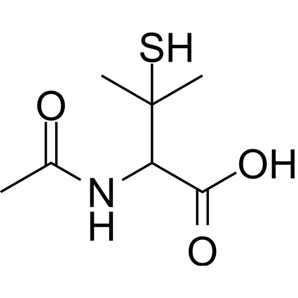N-Acetyl-DL-penicillamine Chemical Structure