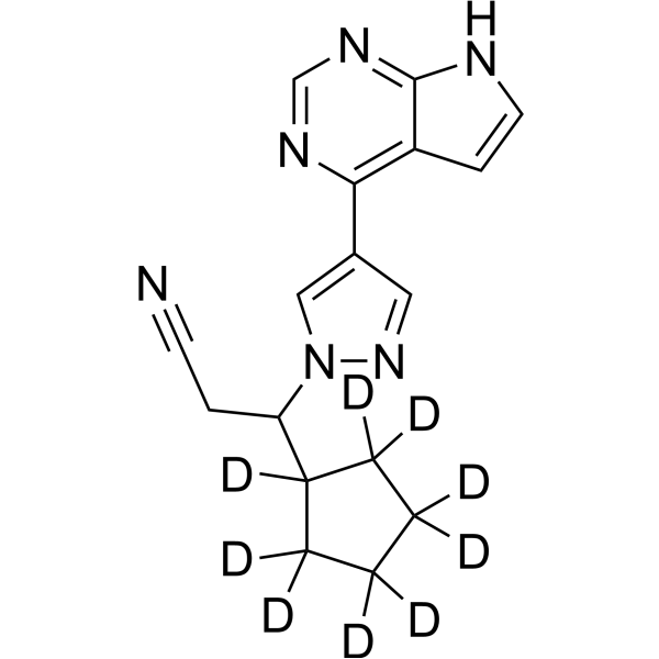 (Rac)-Ruxolitinib-d<sub>9</sub> Chemical Structure