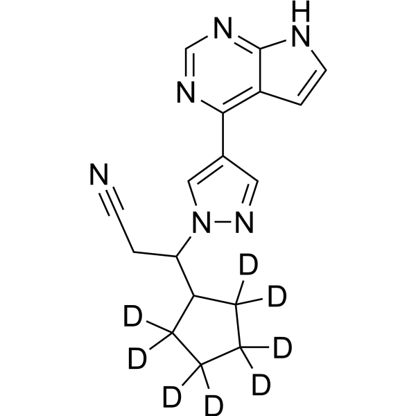 (Rac)-Ruxolitinib-d<sub>8</sub> Chemical Structure