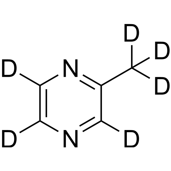 2-Methylpyrazine-d<sub>6</sub> Chemical Structure