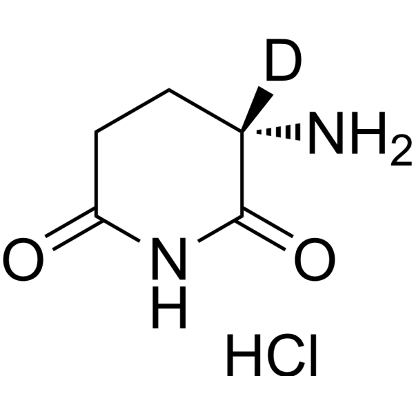 (S)-3-Aminopiperidine-2,6-dione-d hydrochloride Chemical Structure