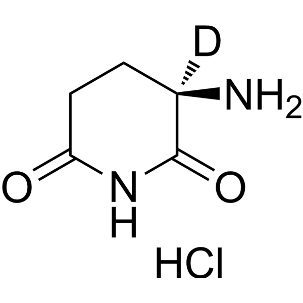 (R)-3-Aminopiperidine-2,6-dione-d hydrochloride Chemical Structure