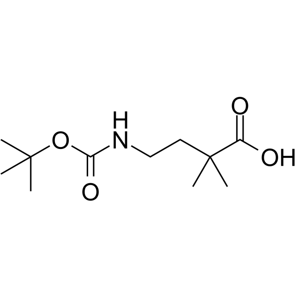 4-Boc-amino-2,2-dimethylbutyric acid Chemical Structure