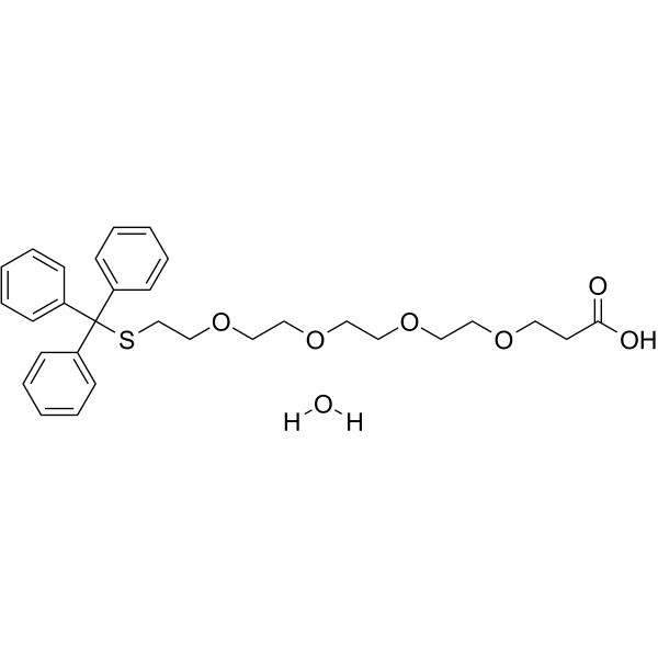 Trt-PEG4-C2-acid hydrate Chemical Structure
