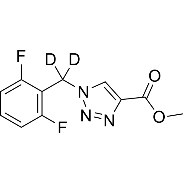 Methyl 1-(2,6-difluorobenzyl)-1H-1,2,3-triazole-4-carboxylate-<em>d</em>2