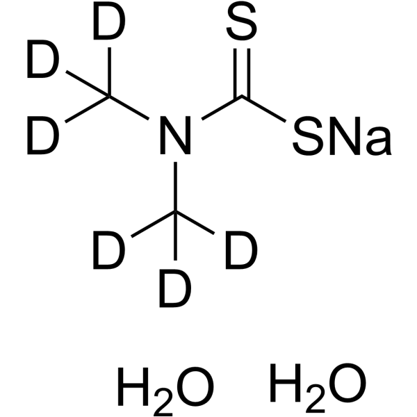 Dimethyldithiocarbamate-d<sub>6</sub> sodium dihydrate Chemical Structure