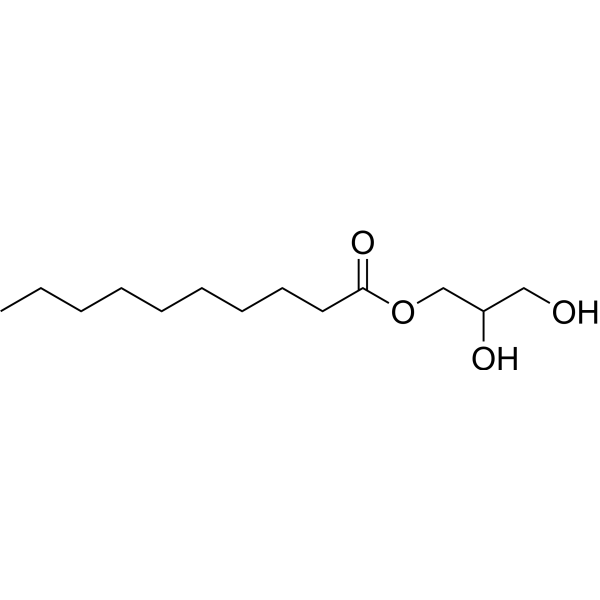 2,3-Dihydroxypropyl decanoate Chemical Structure