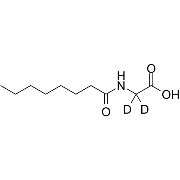 N-Octanoylglycine-2,2-d<sub>2</sub> Chemical Structure