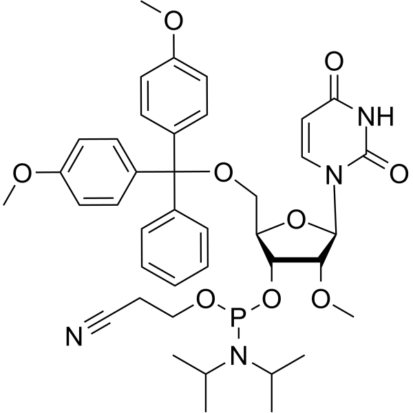 DMT-2'O-Methyl-rU Phosphoramidite Chemical Structure