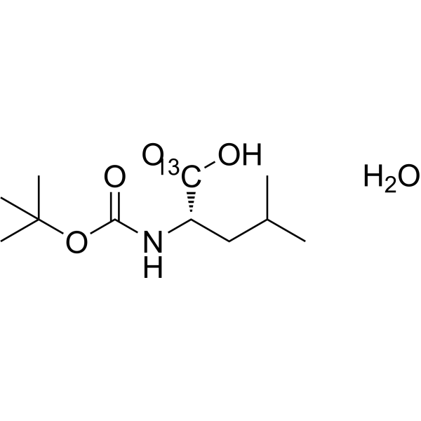 Boc-Leu-OH·H2O-13C Chemical Structure