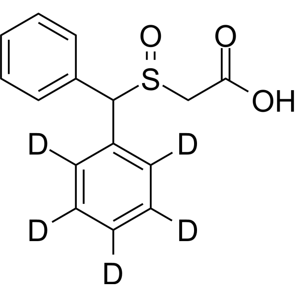 2-(Benzhydrylsulfinyl)acetic acid-d<sub>5</sub> Chemical Structure