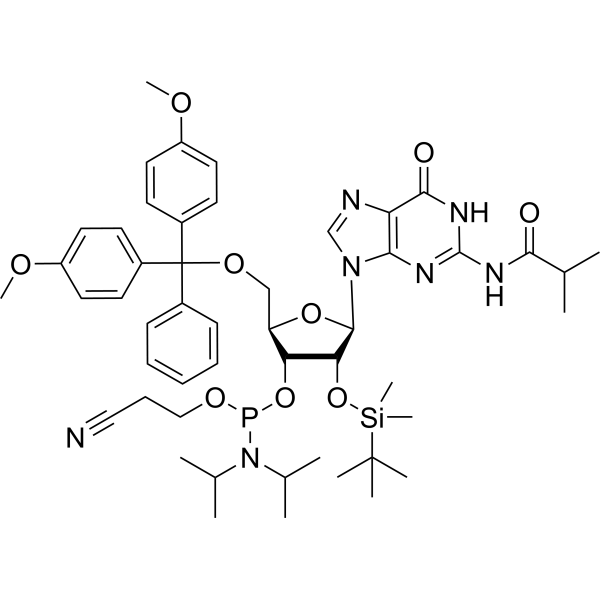 3'-TBDMS-ibu-rG Phosphoramidite Chemical Structure