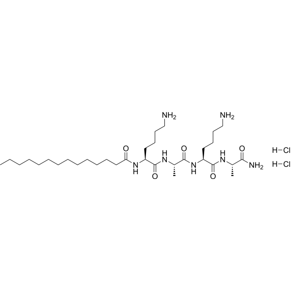 Myristoyl tetrapeptide-12 dihydrochloride Chemical Structure