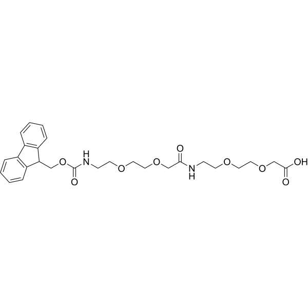 FmocNH-PEG2-CH2CONH-PEG2-CH2COOH Chemical Structure